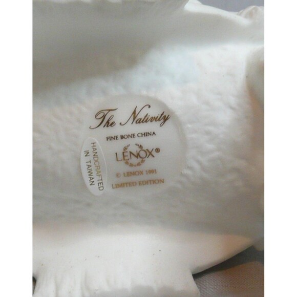 Lenox White Bisque Nativity Limited Edition Standing Camel + Trainer Bone 1991 - Picture 15 of 16